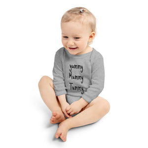 Baby Long Sleeve Bodysuit - 'Yummy Mummy Tummy'