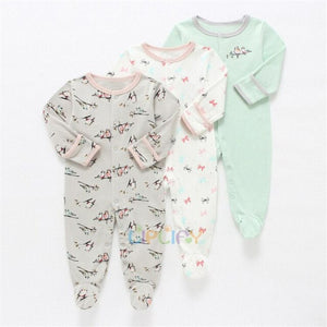 Baby 3Pcs 100% CottonbSleepsuit Set