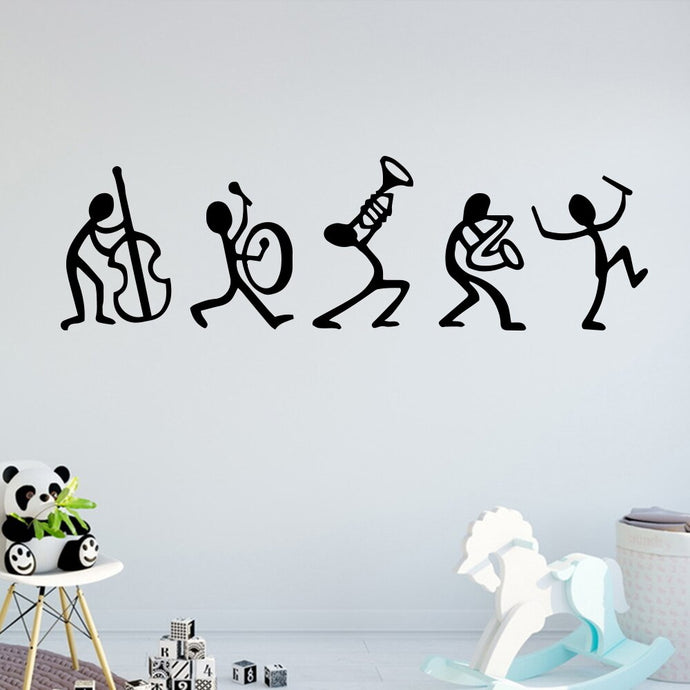 Musical Stickman Wall Sticker