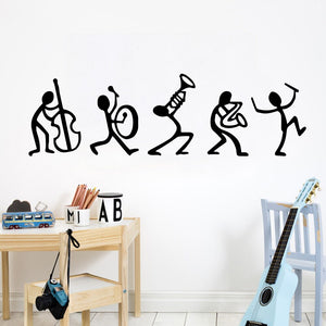 Musical Stickman Wall Sticker