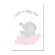 Load image into Gallery viewer, Pink Elephant Star Wall Art