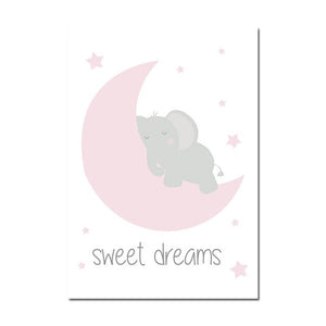 Pink Elephant Star Wall Art