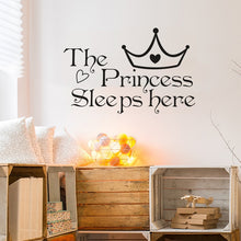 Load image into Gallery viewer, The Princess sleeps here Wall Sticker