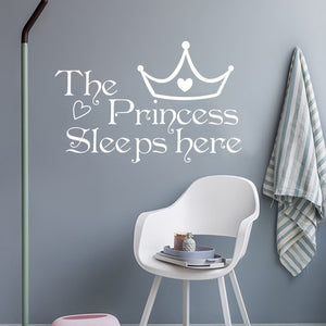 The Princess sleeps here Wall Sticker