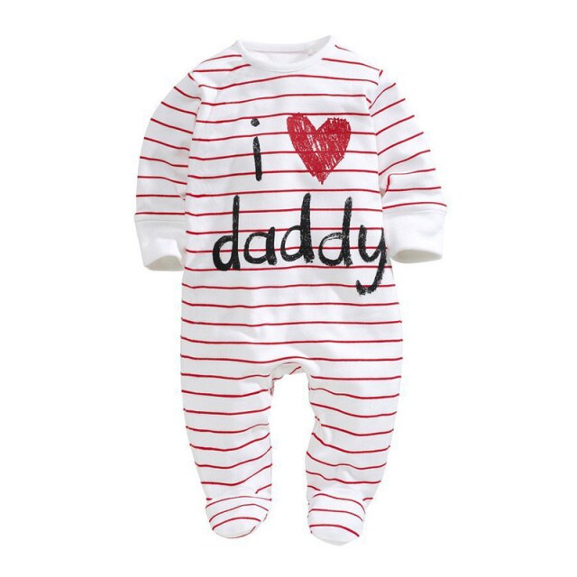 Baby I Love Papa Mama Bodysuits