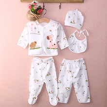 Load image into Gallery viewer, 0-3M Animal Print Cotton Baby Outfit