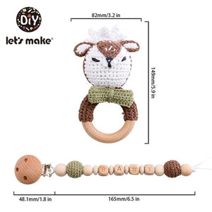 Crochet Style Animal Stroller/Crib Toy