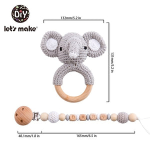 Crochet Style Animal Stroller/Crib Toy