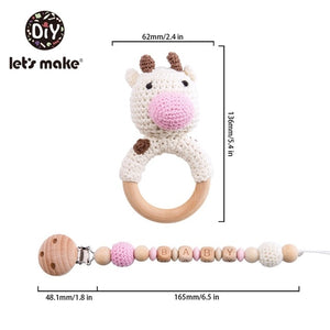 Crochet Style Animal Stroller/Crib Toy