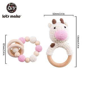 Crochet Style Animal Stroller/Crib Toy