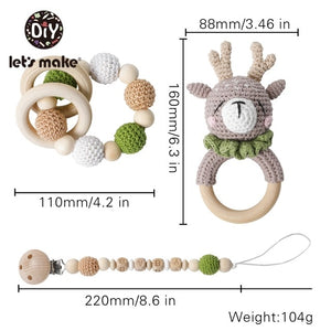 Crochet Style Animal Stroller/Crib Toy