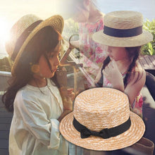 Load image into Gallery viewer, Girl&#39;s Summer Straw Hat 54CM