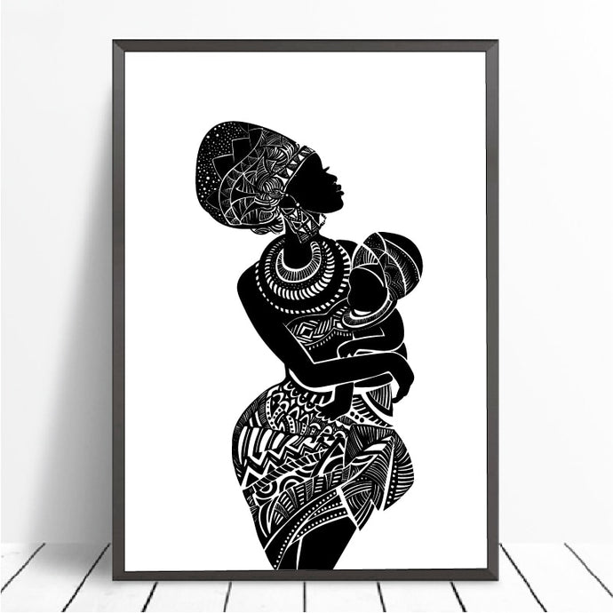 Beautiful African Woman With Baby