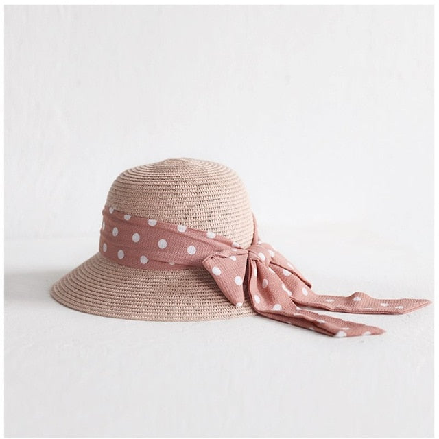 Girl's Ribbon Anti-UV Sun Hat