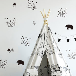 Camping Tent Wall Stickers