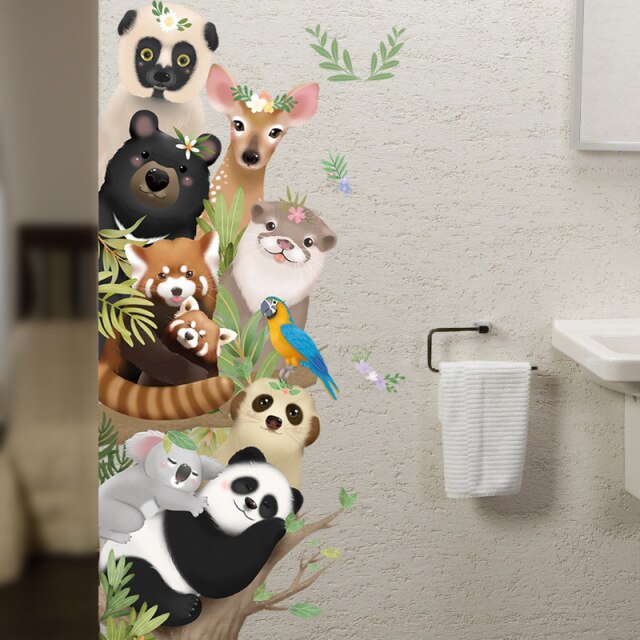 Peeking Animals Wall Stickers