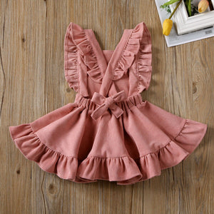 Baby Girl Sleeveless Corduroy Dress