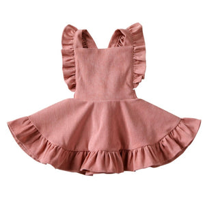 Baby Girl Sleeveless Corduroy Dress