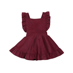 Baby Girl Sleeveless Corduroy Dress