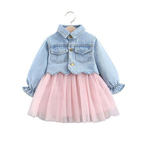 Baby Dress & Jean Jacket Set, 0 - 4 years