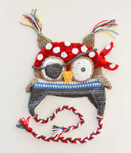 Load image into Gallery viewer, Baby's Pirate Owl Crochet Hat