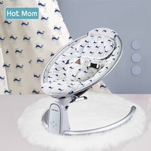 Load image into Gallery viewer, Electric Baby Bouncers with Bluetooth and Five Gear Swing,Hot Mom Intelligence Timing Baby Swing,Pure Cotton Baby Rocker Cardle