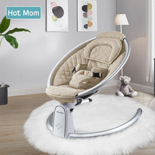 Load image into Gallery viewer, Electric Baby Bouncers with Bluetooth and Five Gear Swing,Hot Mom Intelligence Timing Baby Swing,Pure Cotton Baby Rocker Cardle