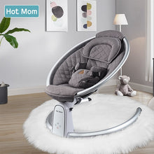 Load image into Gallery viewer, Electric Baby Bouncers with Bluetooth and Five Gear Swing,Hot Mom Intelligence Timing Baby Swing,Pure Cotton Baby Rocker Cardle