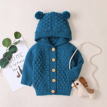 Load image into Gallery viewer, Baby&#39;s Knitted Sweater Hooded Wear