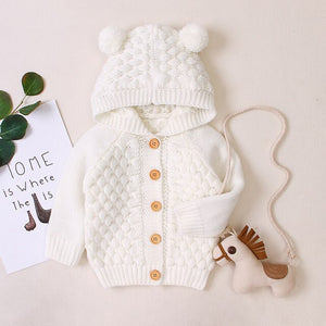 Baby's Knitted Sweater Hooded Wear