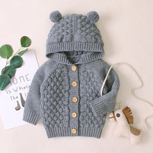 Load image into Gallery viewer, Baby&#39;s Knitted Sweater Hooded Wear