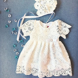 Baby White Lace Dress, 0-24M