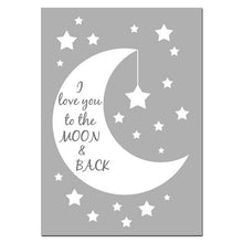 Load image into Gallery viewer, Nursery Moon Twinkle Star Wall Art