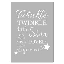 Load image into Gallery viewer, Nursery Moon Twinkle Star Wall Art