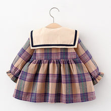 Load image into Gallery viewer, Baby Girl Tartan Purple Dress, 9 months - 2 years