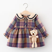 Load image into Gallery viewer, Baby Girl Tartan Purple Dress, 9 months - 2 years