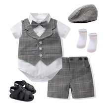 Load image into Gallery viewer, Baby Boy Suit  with Hat Set