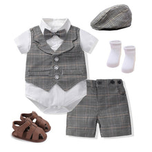 Load image into Gallery viewer, Baby Boy Suit  with Hat Set