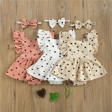 Load image into Gallery viewer, Baby Girls Summer Dress with Hair Bow