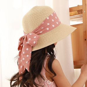 Girl's Ribbon Anti-UV Sun Hat