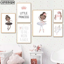 Load image into Gallery viewer, Little Princess Unicorn Ballerina Wall Art