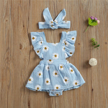 Load image into Gallery viewer, Baby Girls Summer Dress with Hair Bow