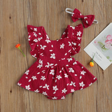 Load image into Gallery viewer, Baby Girls Summer Dress with Hair Bow