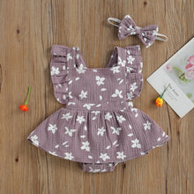 Load image into Gallery viewer, Baby Girls Summer Dress with Hair Bow