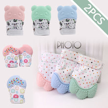 Load image into Gallery viewer, Baby Teether Mittens, 1 Pair, 0-12 months