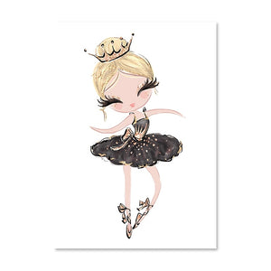 Little Princess Unicorn Ballerina Wall Art