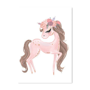 Little Princess Unicorn Ballerina Wall Art