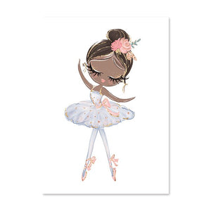 Little Princess Unicorn Ballerina Wall Art