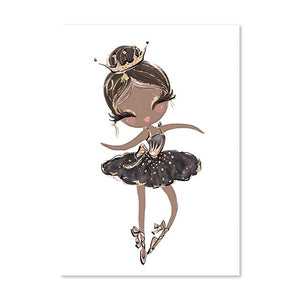 Little Princess Unicorn Ballerina Wall Art