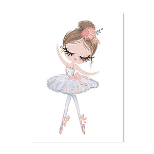 Little Princess Unicorn Ballerina Wall Art